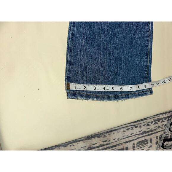 Levi's Womens Jeans 518 Super Low Boot Cut Blue Denim Medium Wash 13M 36X32 - Picture 7 of 12